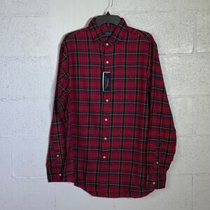 Polo Ralph Lauren Men's Classic-Fit Plaid Twill Shirt red large $125